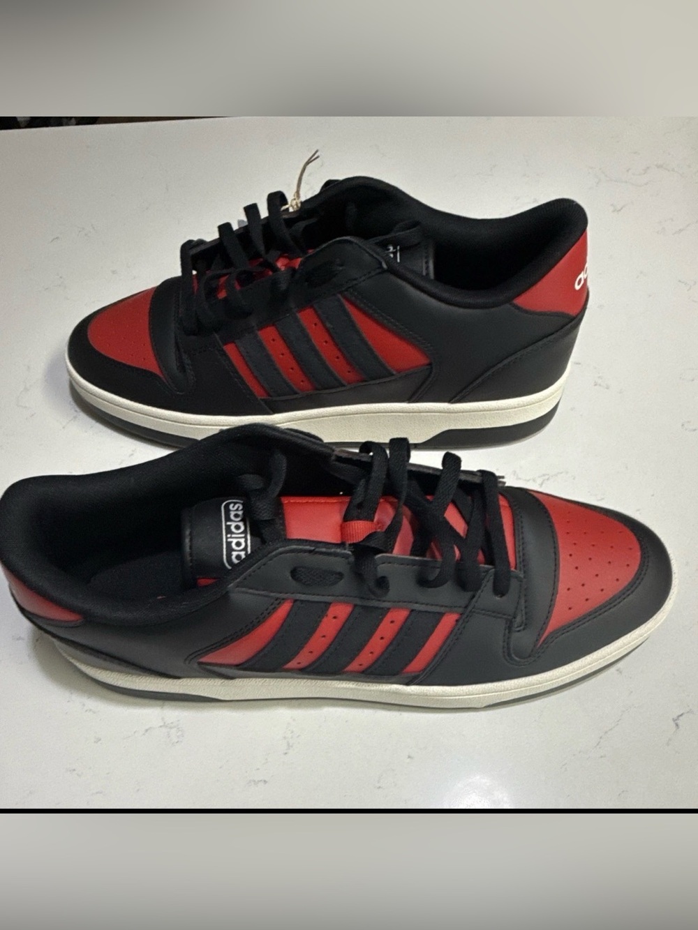Adidas Breakstart Brand New In Black with Red Stripes size 13Men and 14 Women